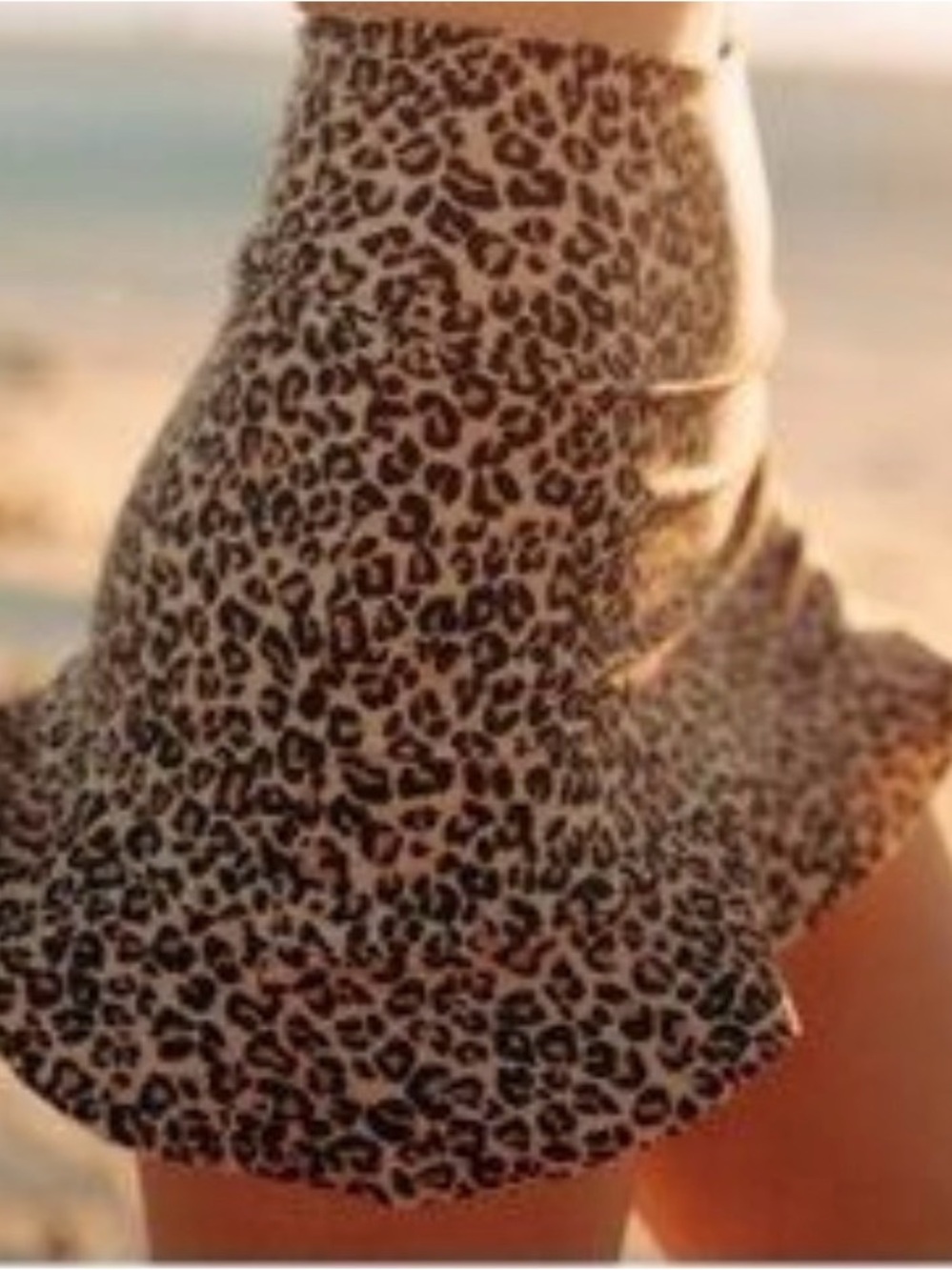 New without tags, Albion leopard Print high waist swim skirt, large